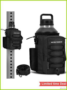 Magnetic Gym Bag Water Bottle Holder Crossbody Sling TPU Nylon
